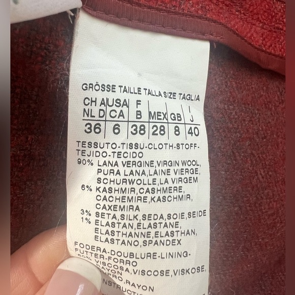 MaxMara Tweed Wool Cashmere Silk Double Breasted Blazer - Picture 7 of 12